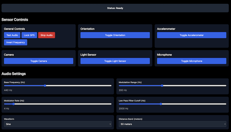 GPSynthesizer mobile interface